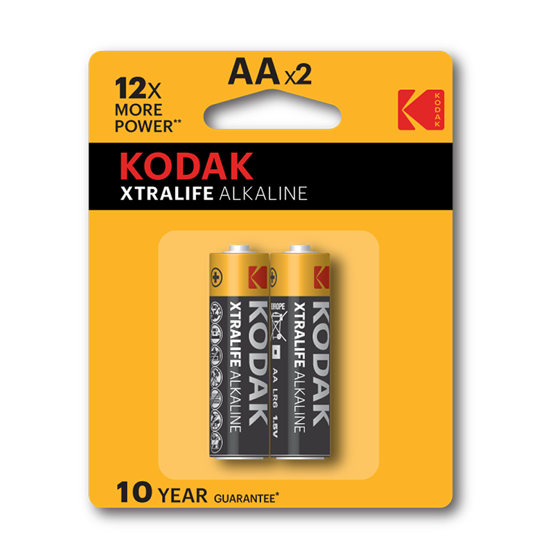 Kodak CTA 30952027 – Alkaline AA Batterien, 4er Pack (LR6, 1.5V)